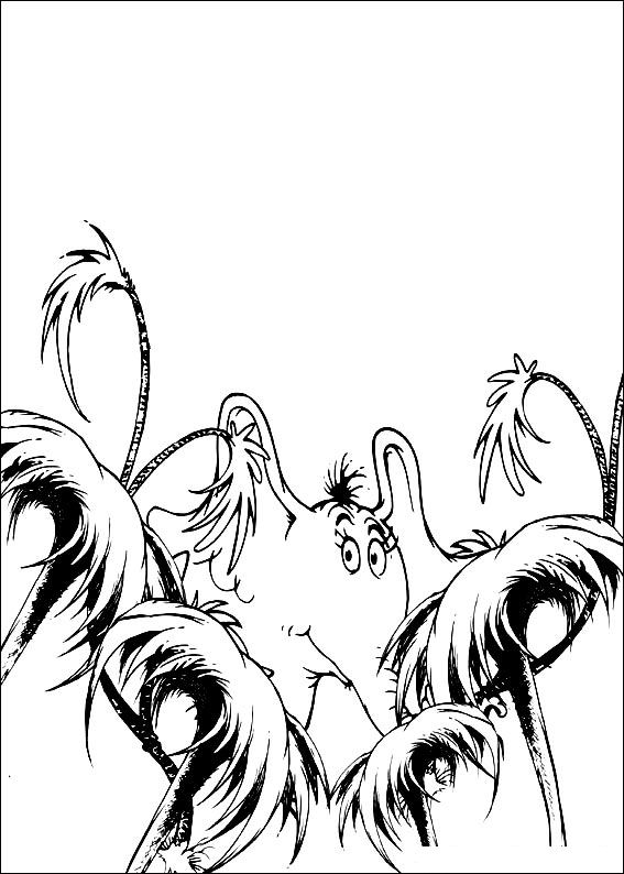 Plansa de colorat cu Horton Dr. Seuss 17 9